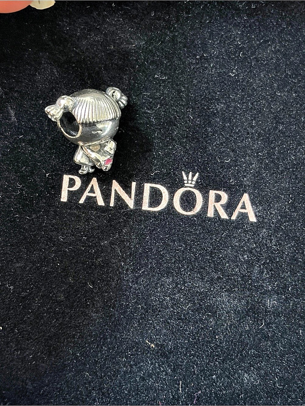 PANDORA Little Girl Charm Silver & Pink